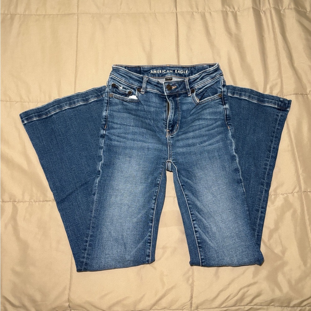 American Eagle Outfitters Women's Flare Blue Jeans